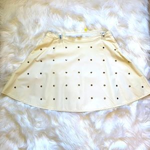 Faux Leather Soft White BeBe skirt